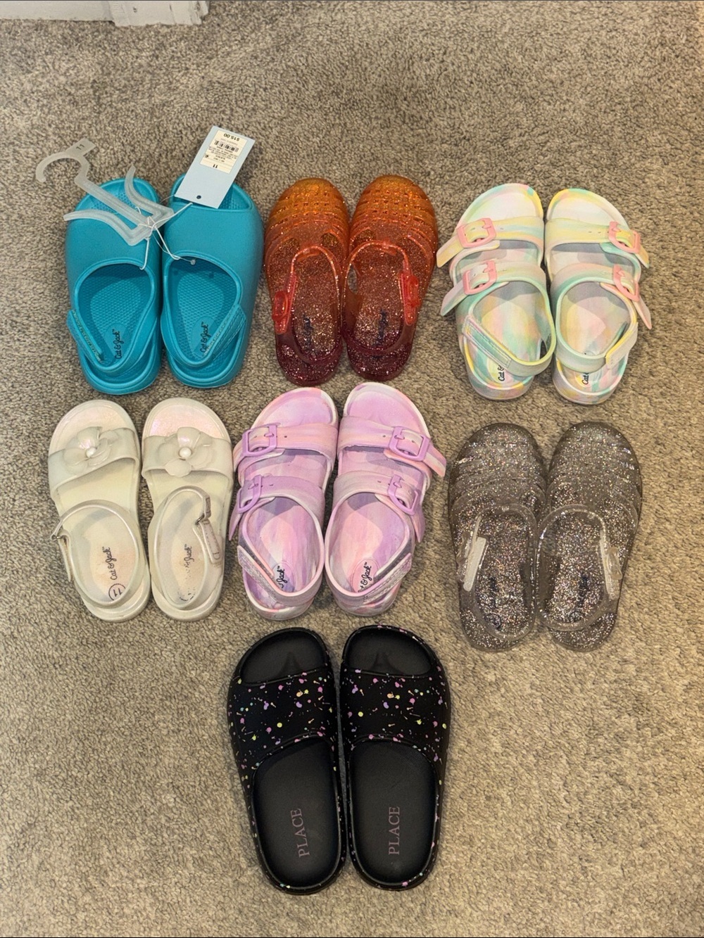 Girls Sandals Lot Assorted Colors
